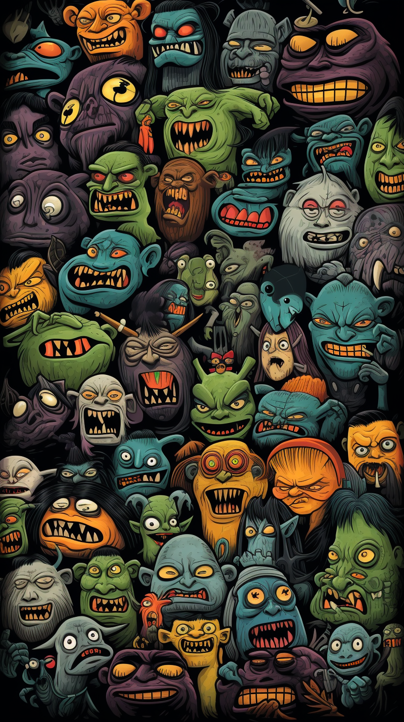 Classic Monsters Pattern Design