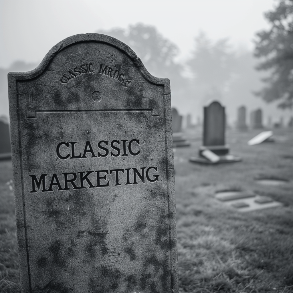 Classic Marketing Gravestone Cemetery Fog