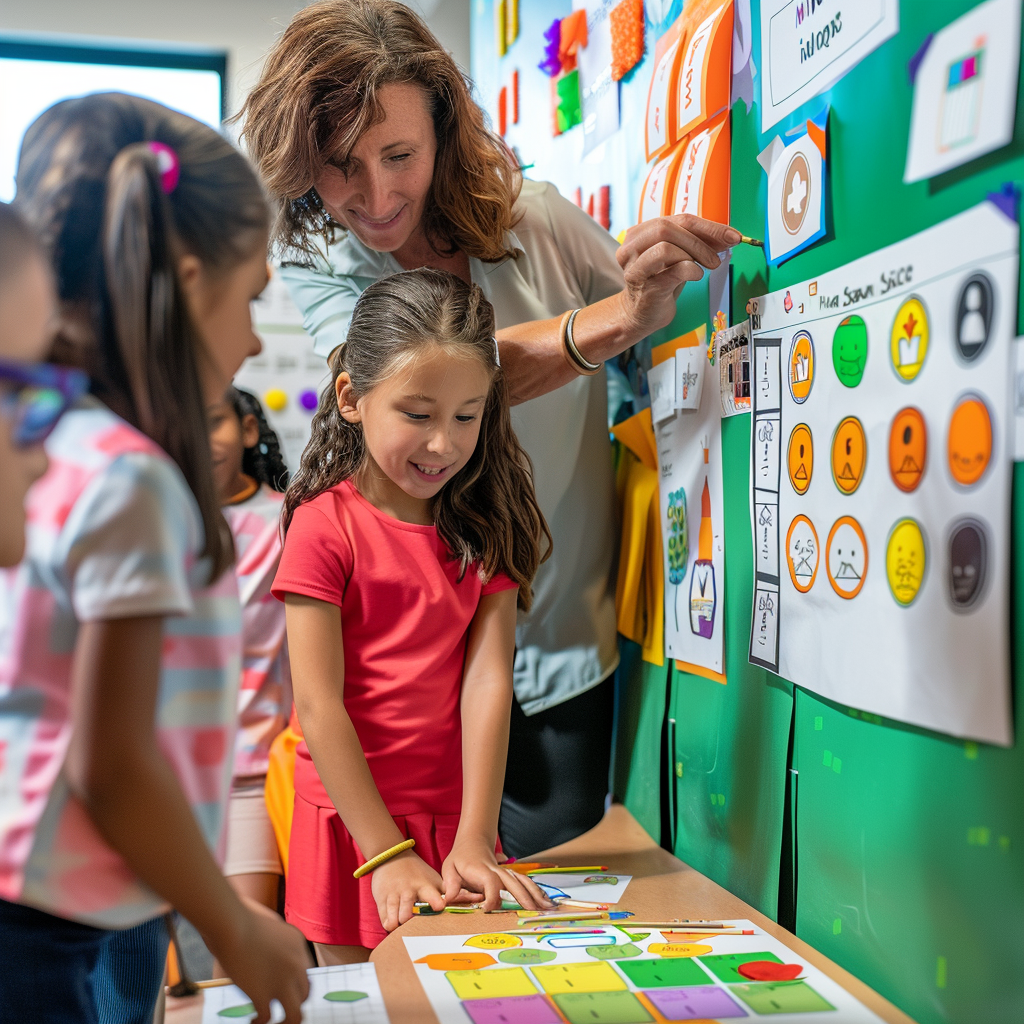 colorful classroom behavior chart design