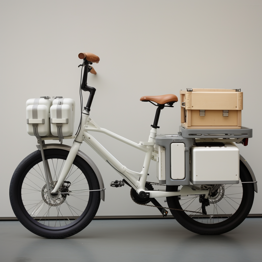 Elegant cargo bicycle in Dieter Rams style