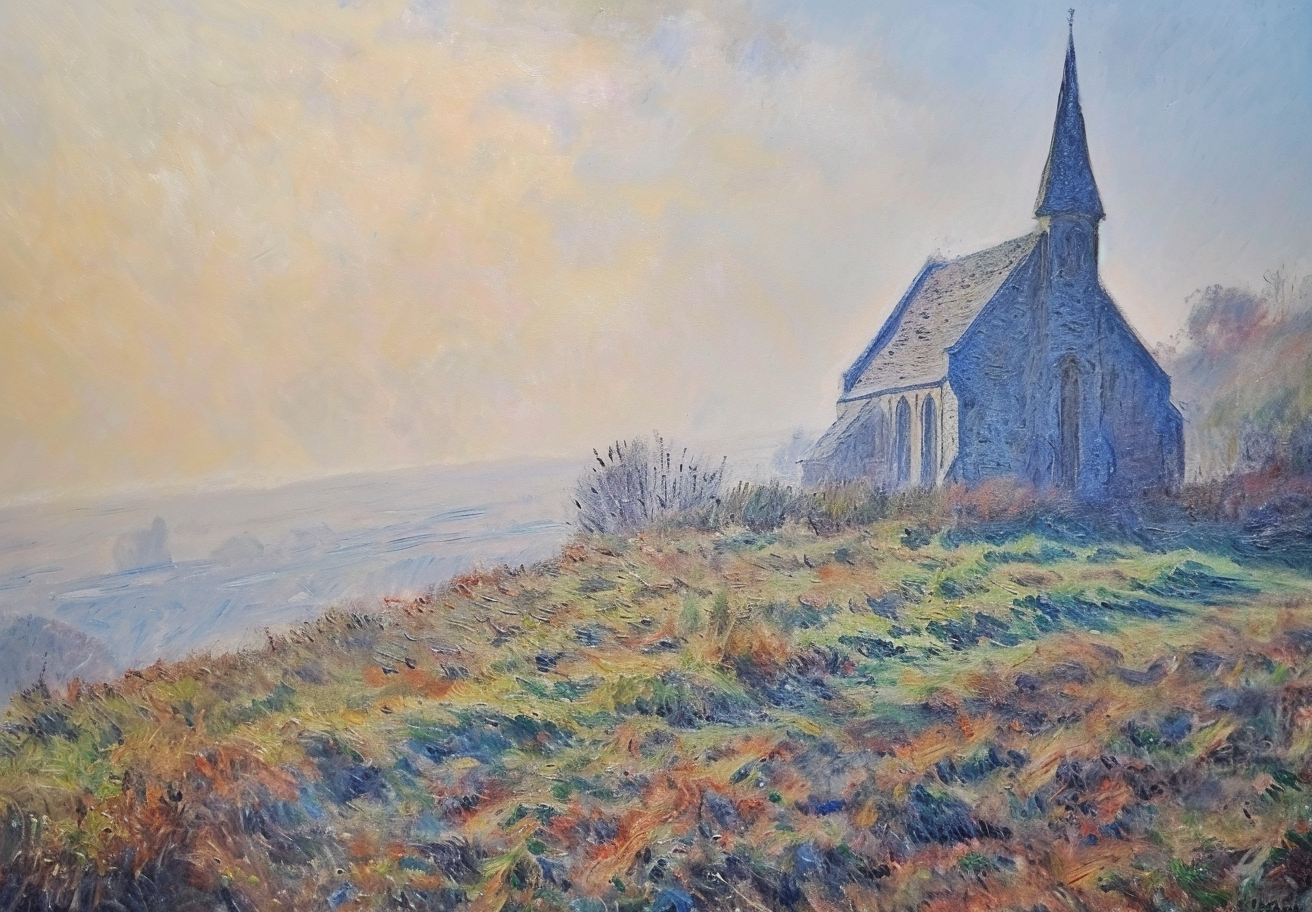 Claude Monet's church painting