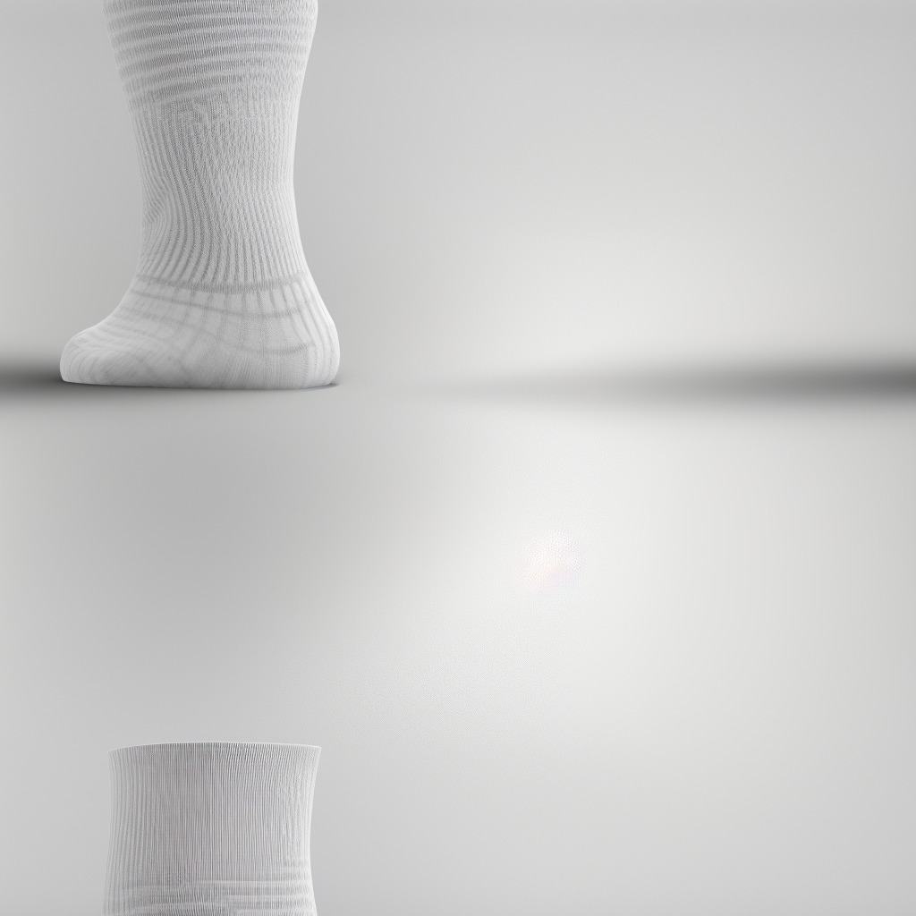 Detailed Side View of Clean White Socks