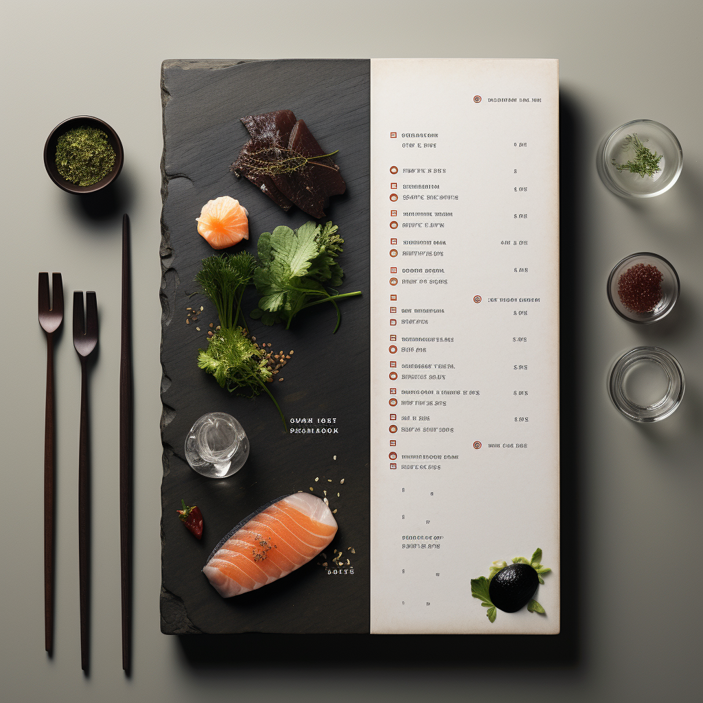 Clean and Simple Japanese Menu