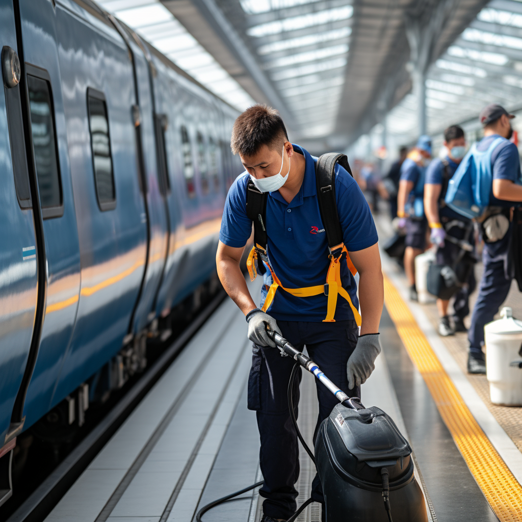 Cleaning KTX Train Workers