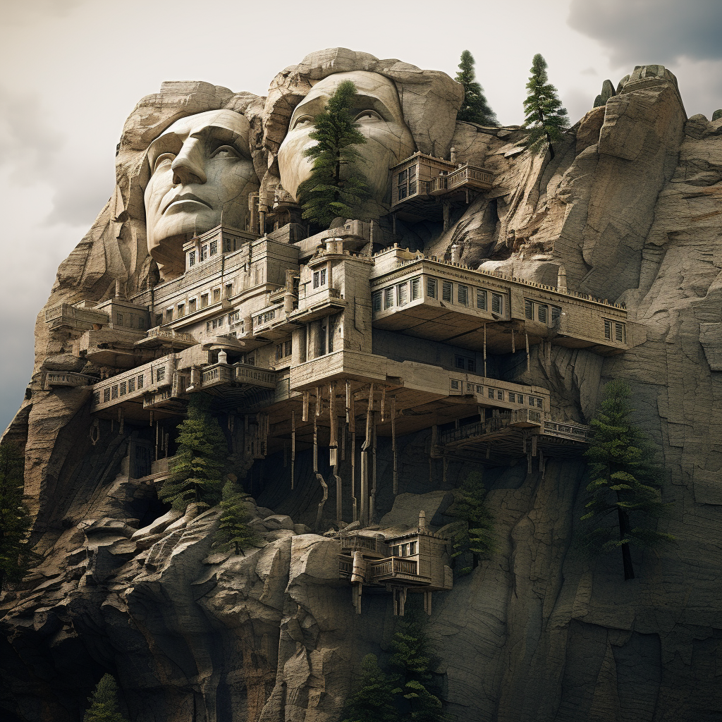 Unique house nestled in Mount Rushmore