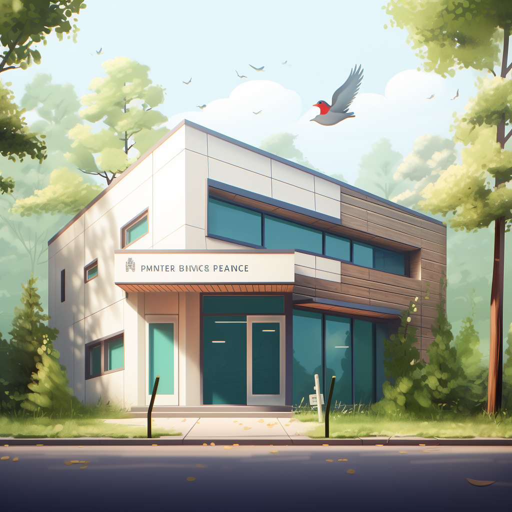 Simple and Modern Clinic Front Facade