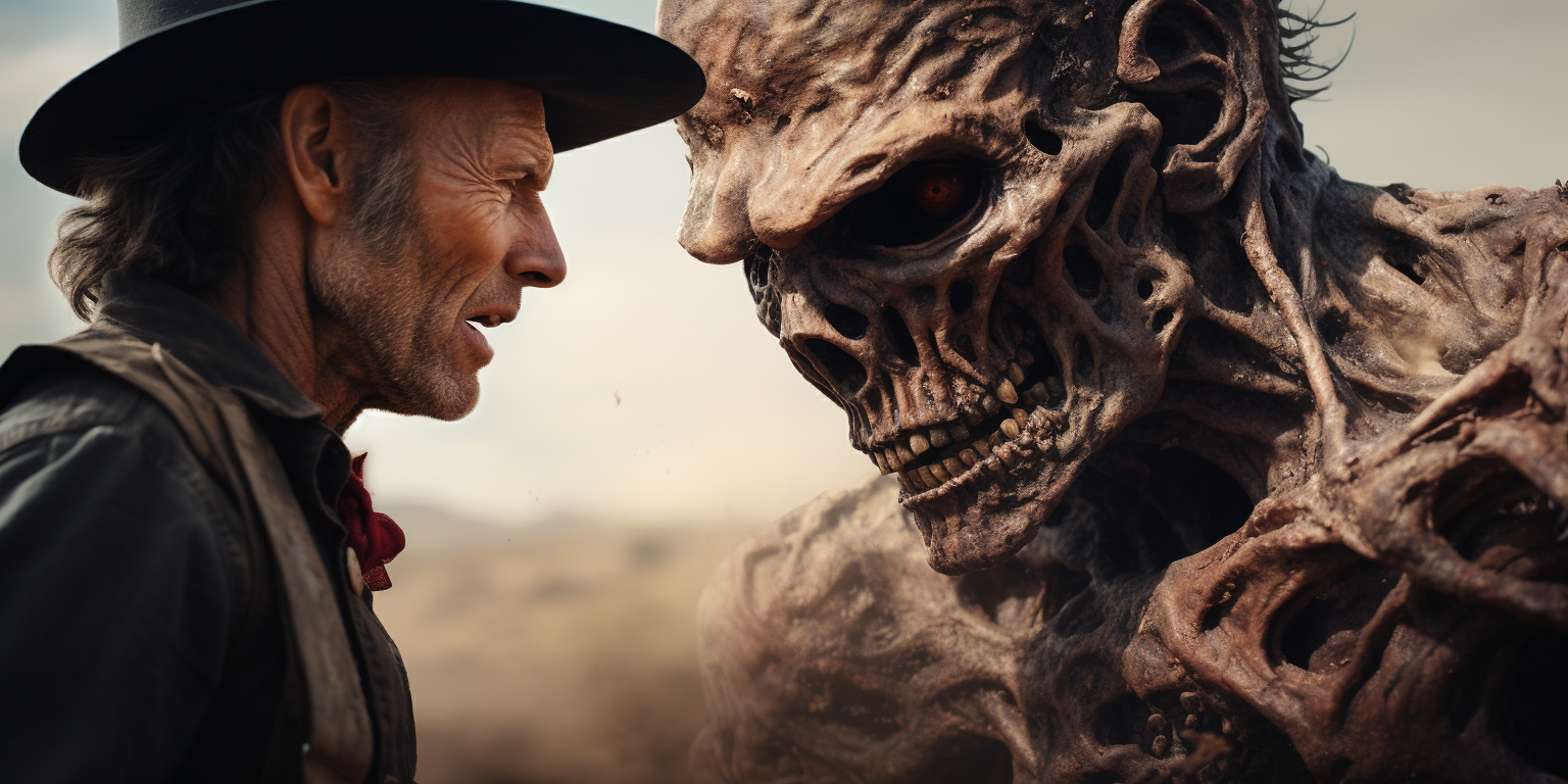 Clint Eastwood Cowboy Zombie Standoff