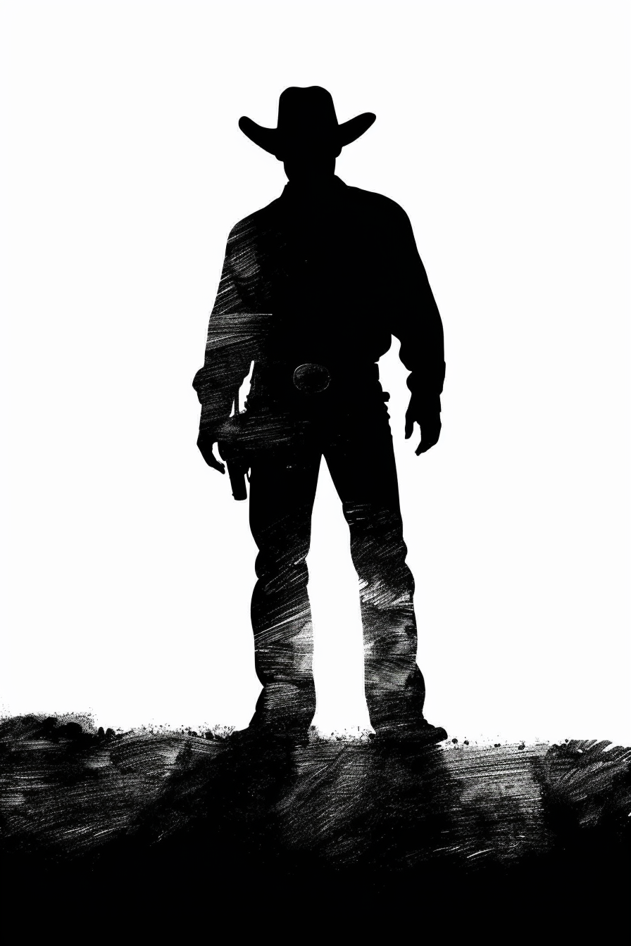 Clint Eastwood Silhouette Stencil