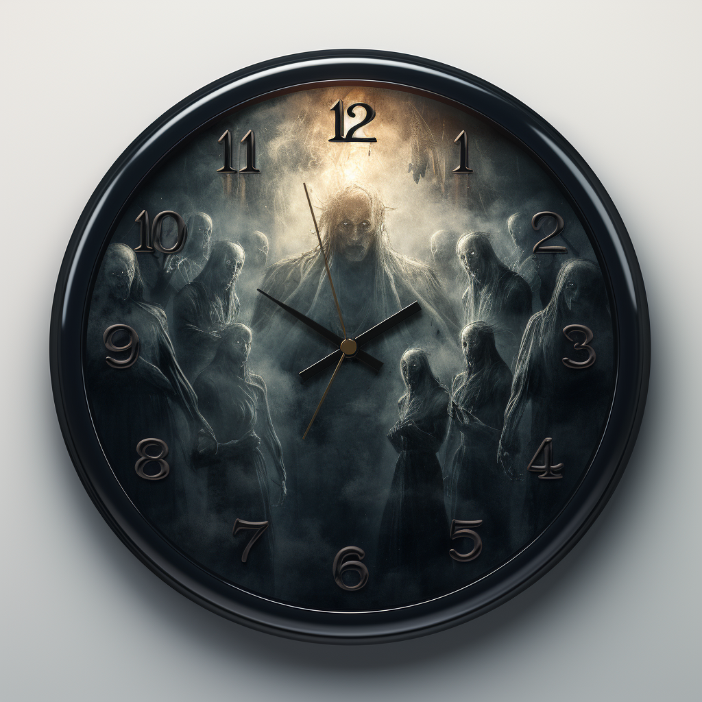 Clock with Ghosts - High Quality