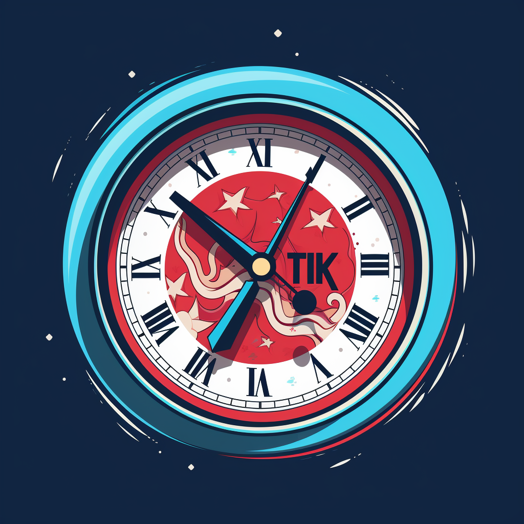 Clock illustration saying Tik Tok