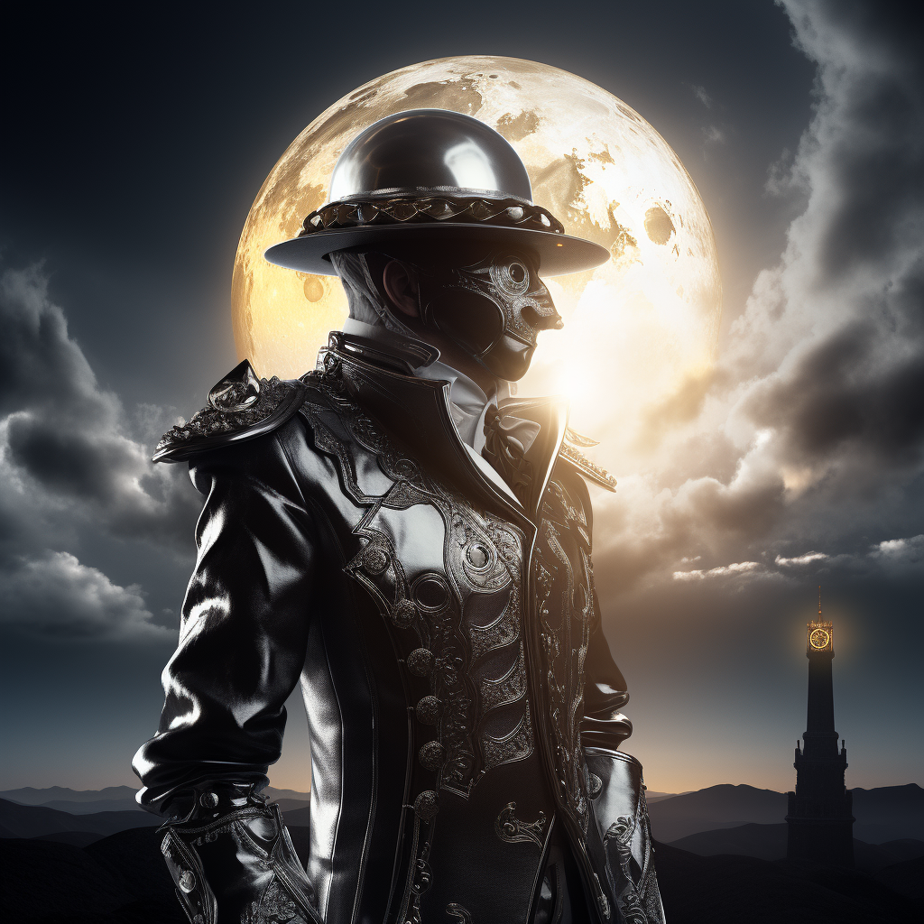 Clockwork Man with Reflective Moon Jacket