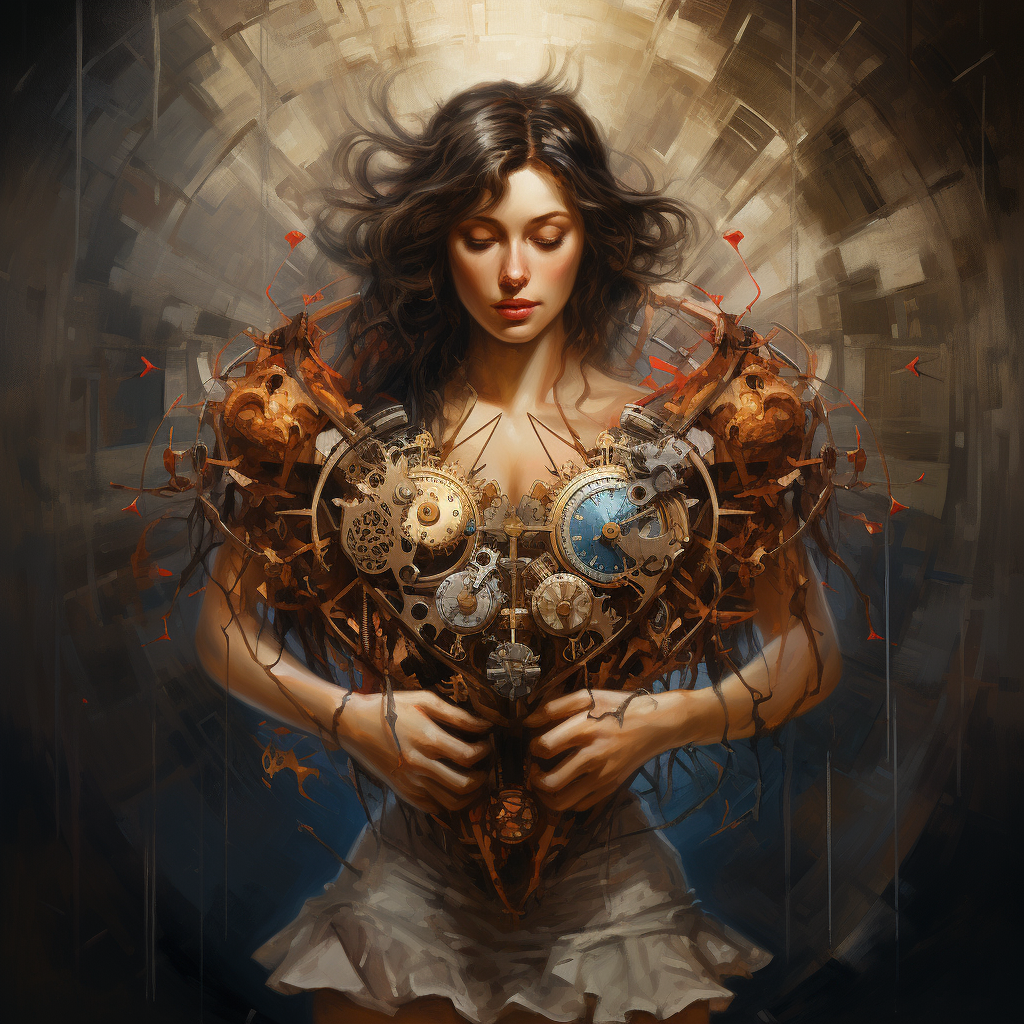 Clockwork heart woman image