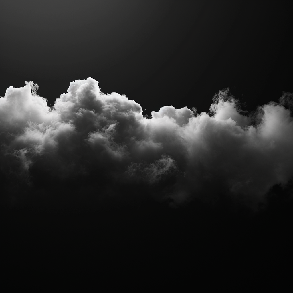 Cloud effect on black background