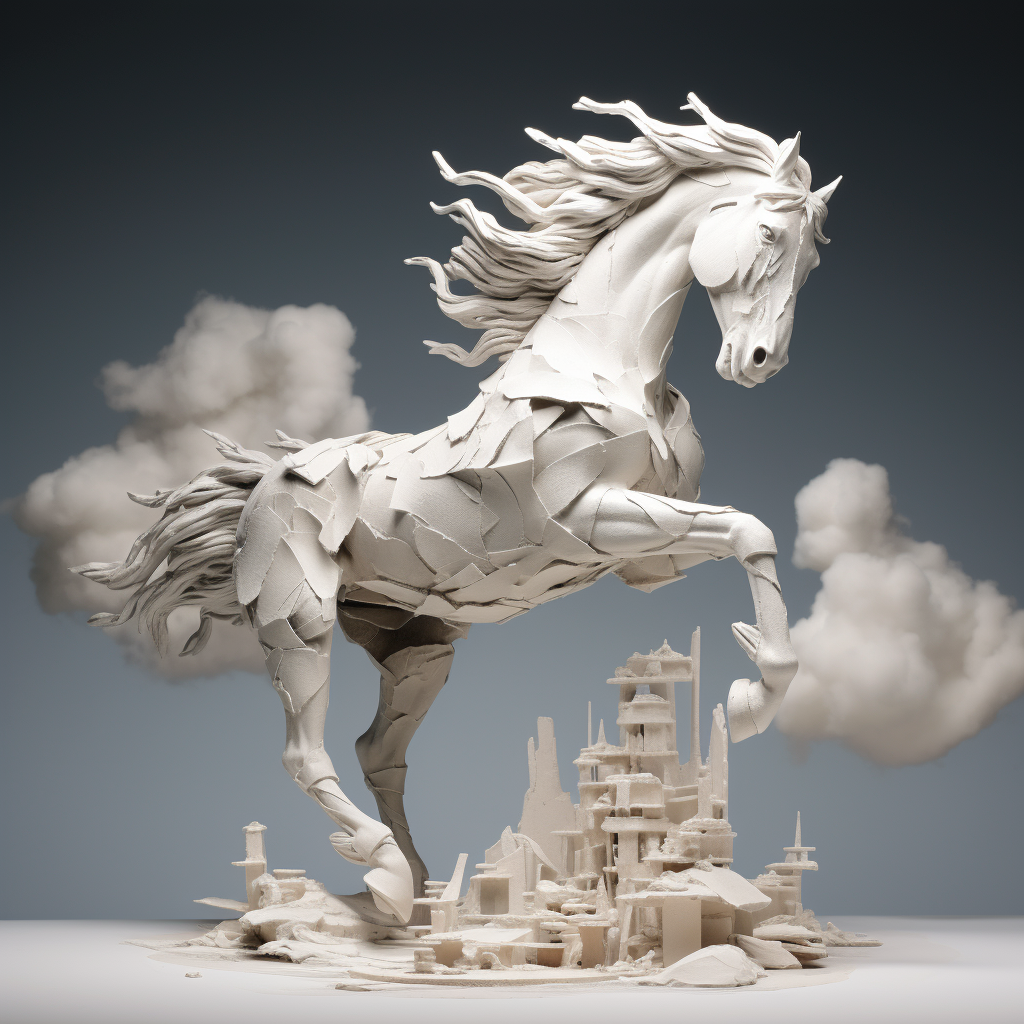 Cloud sculptures forming with elegance