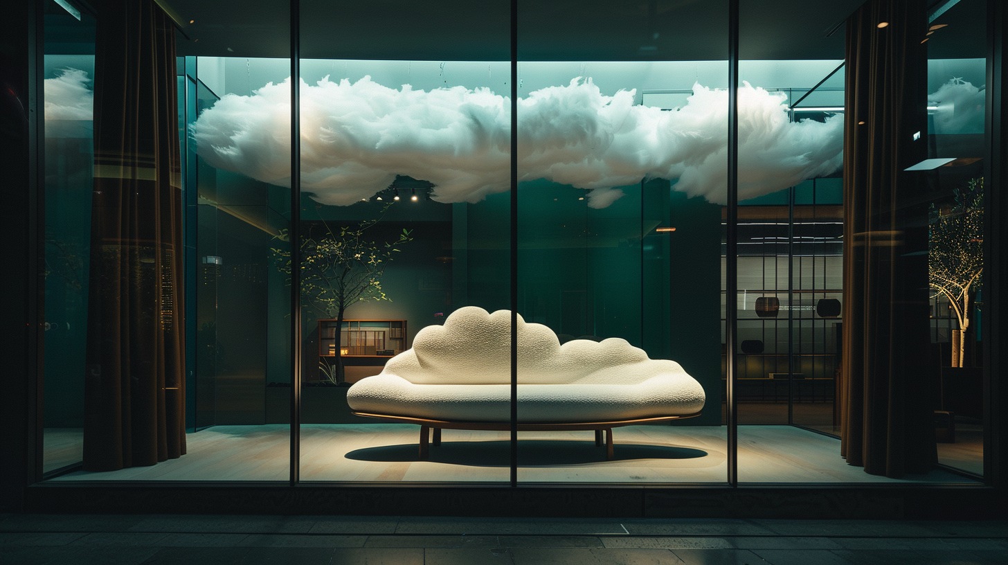 Cloud Sofa in Exhibit Display