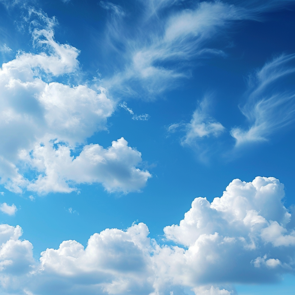 Stylish Clouds on Blue Sky