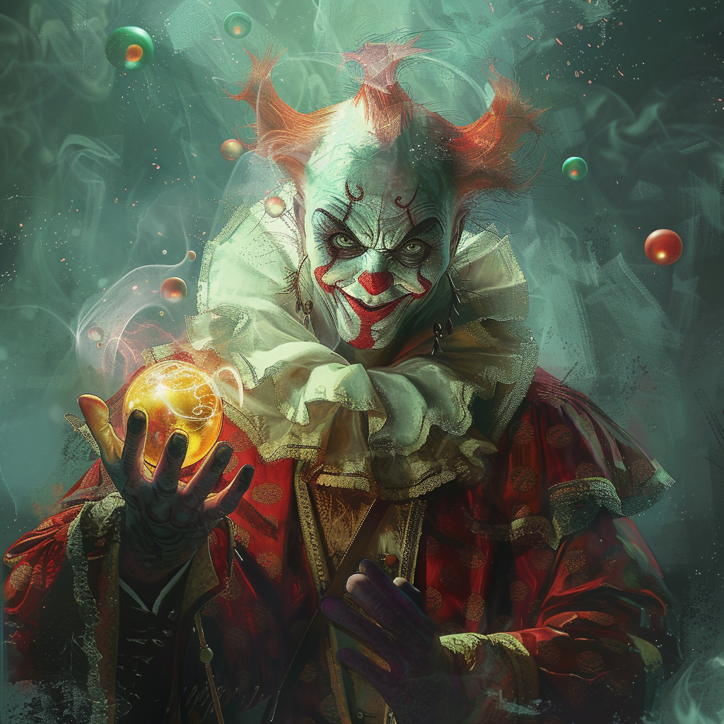 Clown sorcerer magical fantasy image