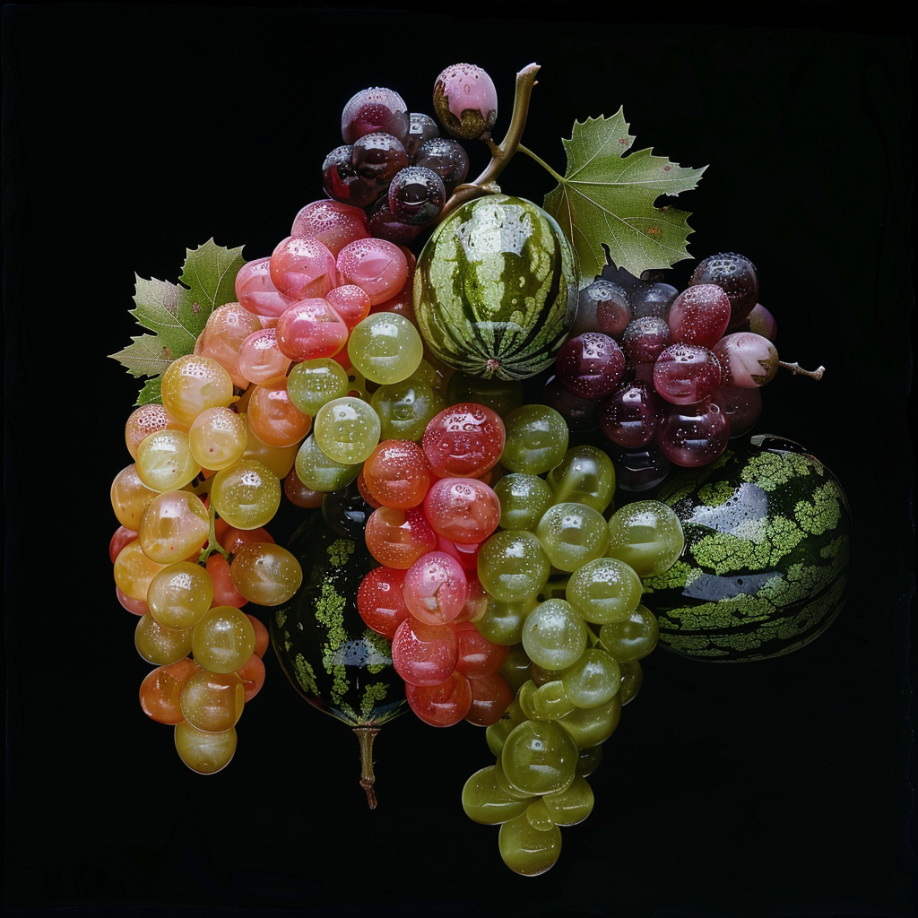 Cluster of Tiny Watermelons Grapes