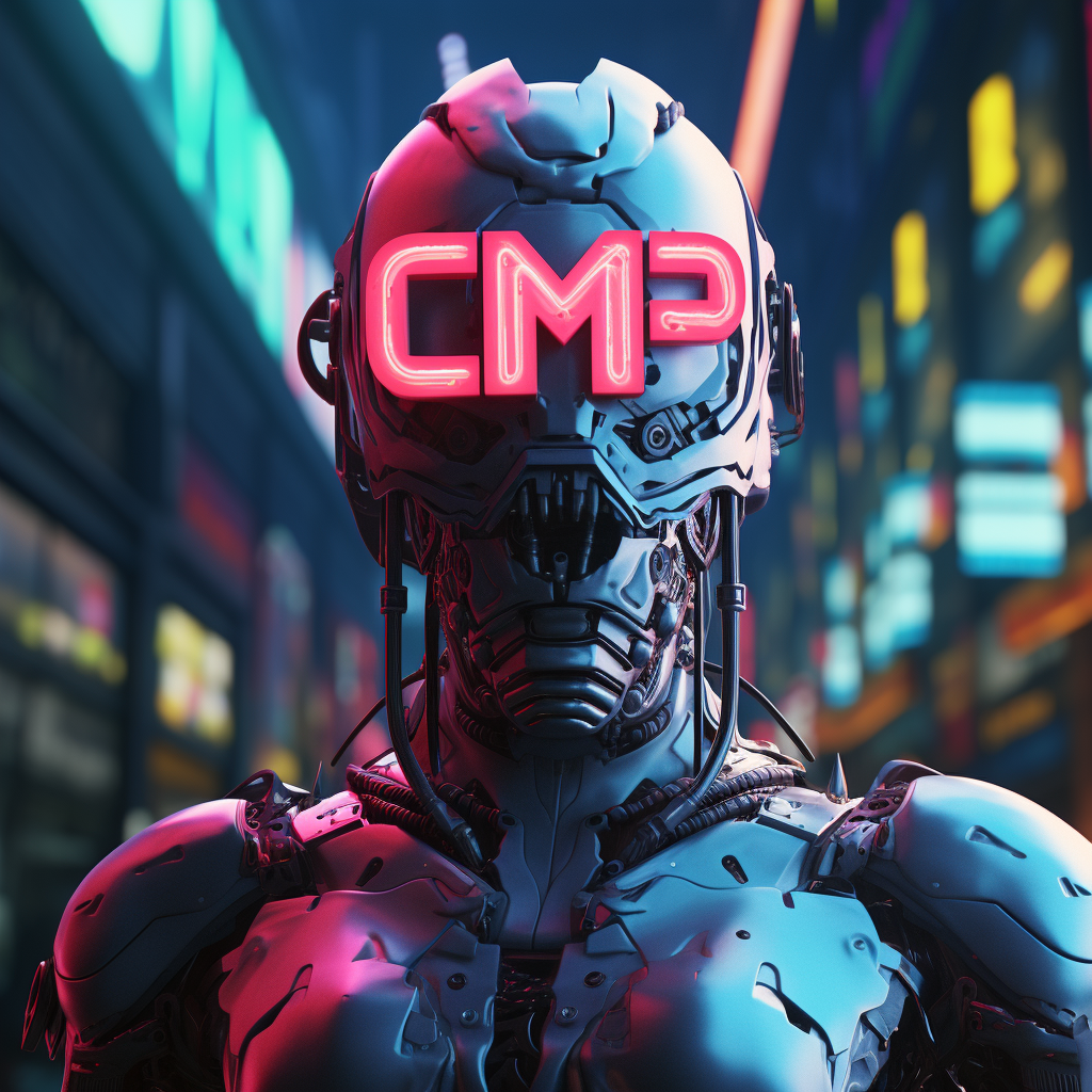 Cyberpunk version of CMP logo