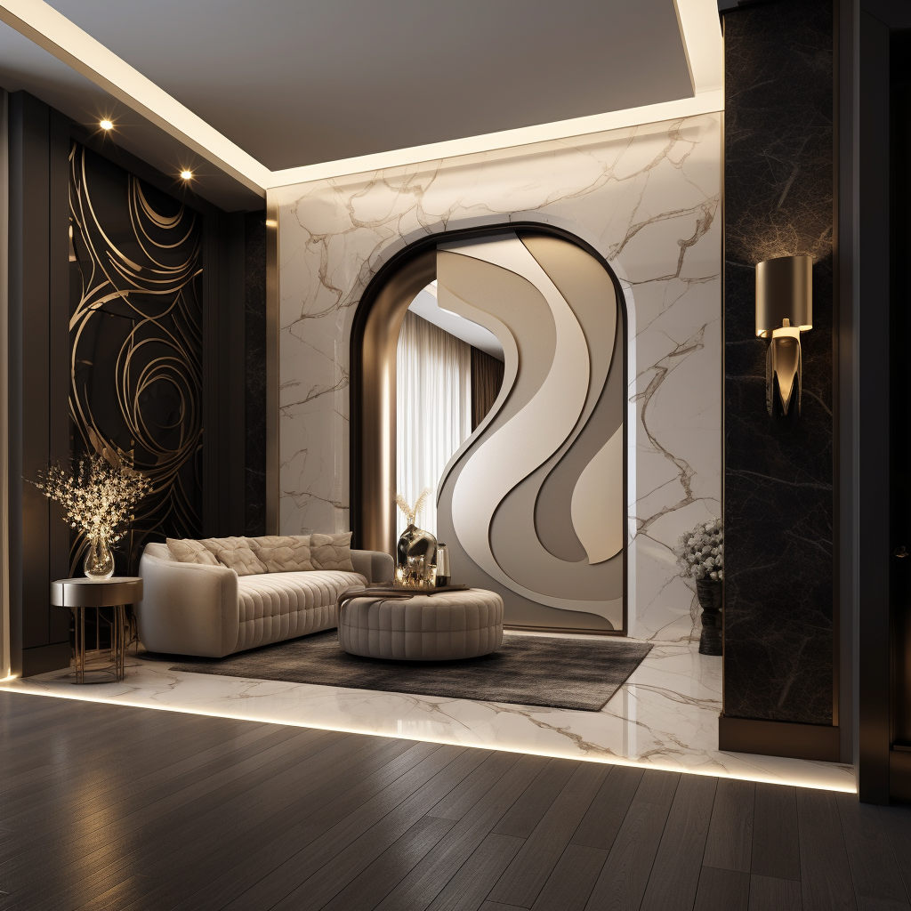 Elegant luxury apartment interior design