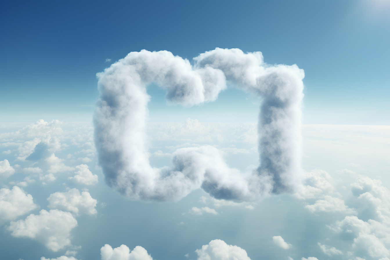 CO2 spelled in clouds against blue sky