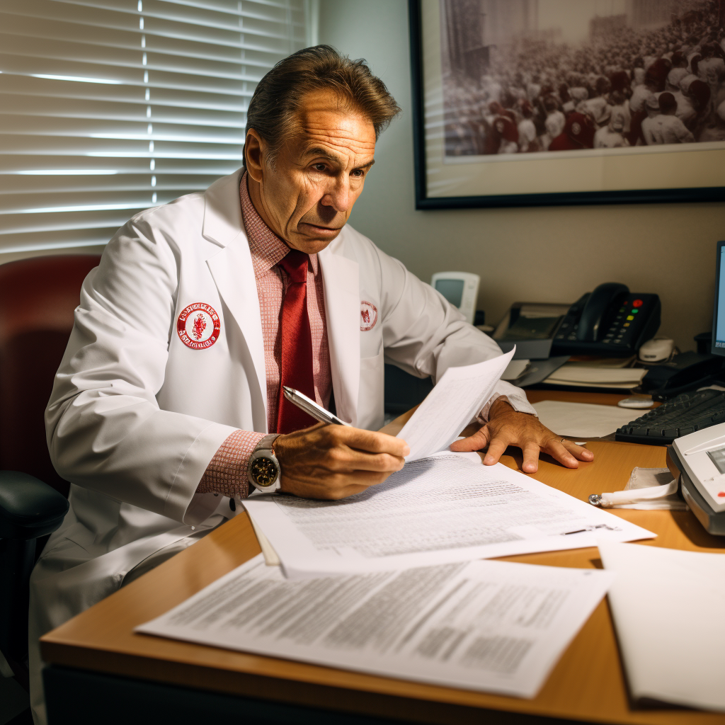 Coach Saban Opens a Medical Bill