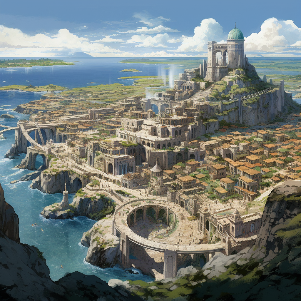 Coastal Fantasy City Dungeons and Dragons