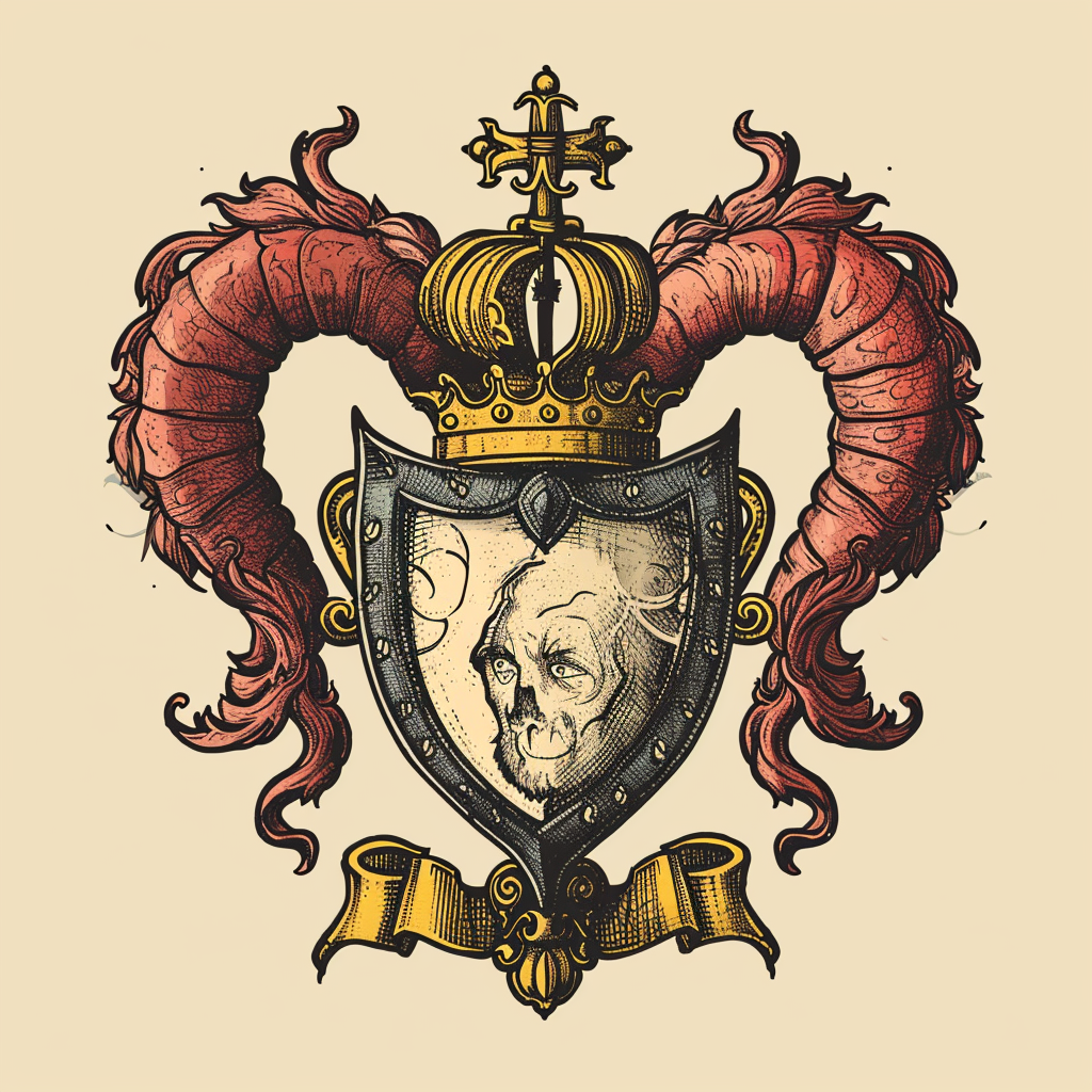 Coat of Arms with Ears, Scalp, and Tuning Fork