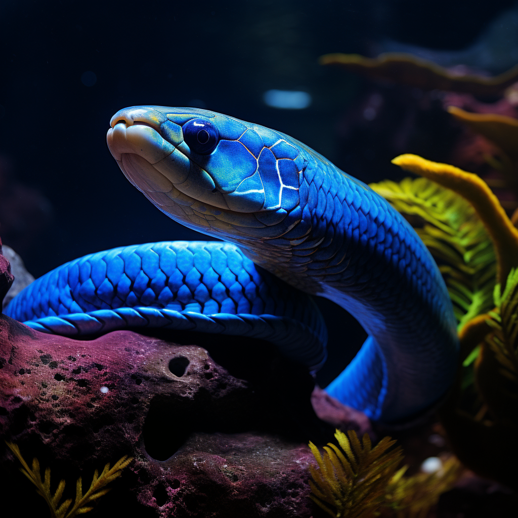 Blue cobalt giant eel