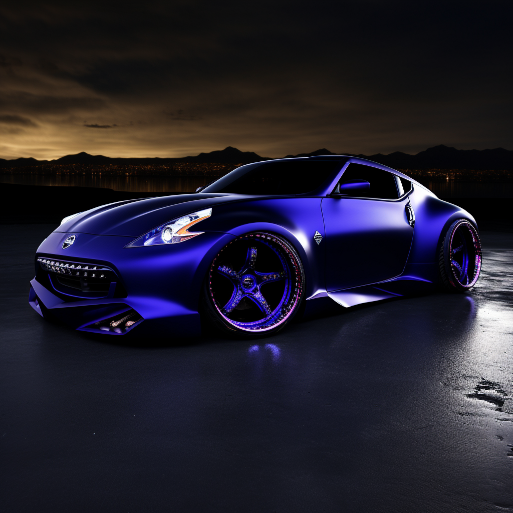 Cobalt Blue Nissan Z | Extreme Far Shot