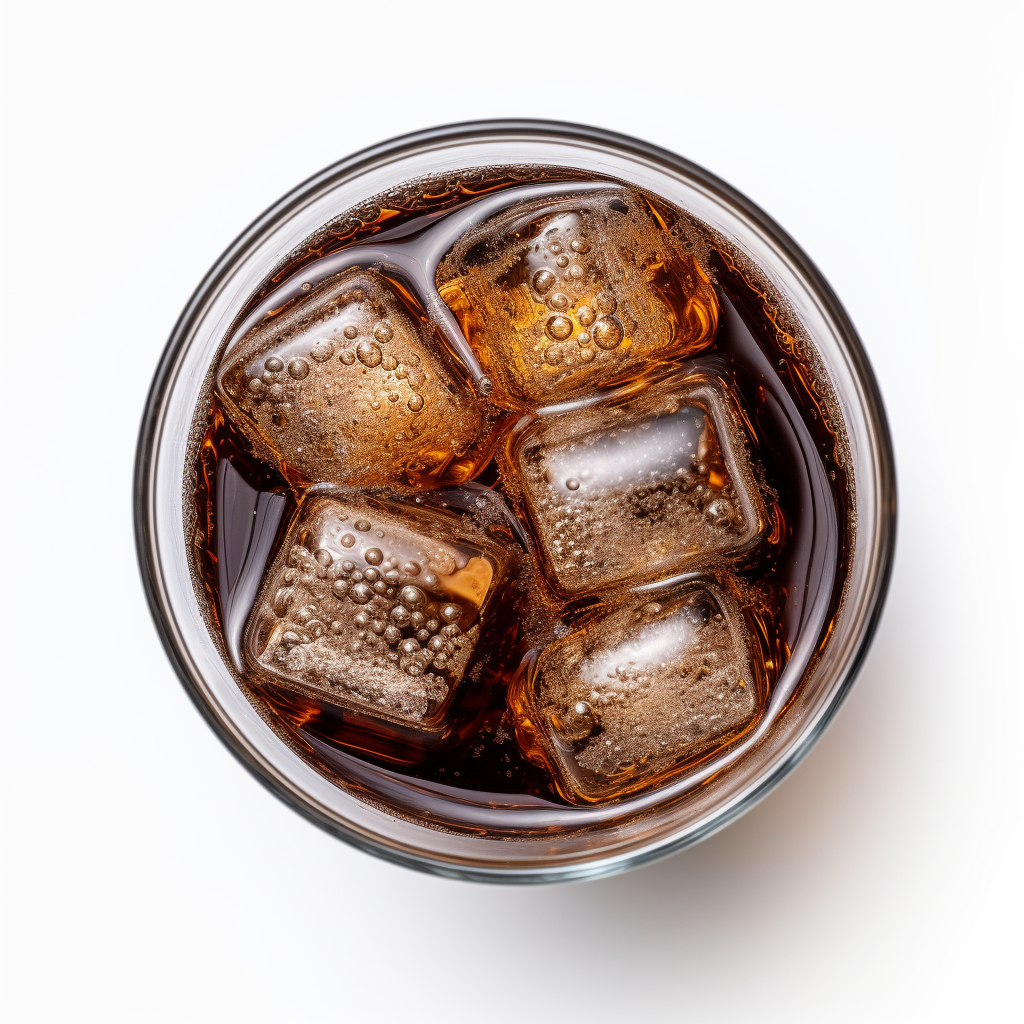 Refreshing Coca-Cola in Glass