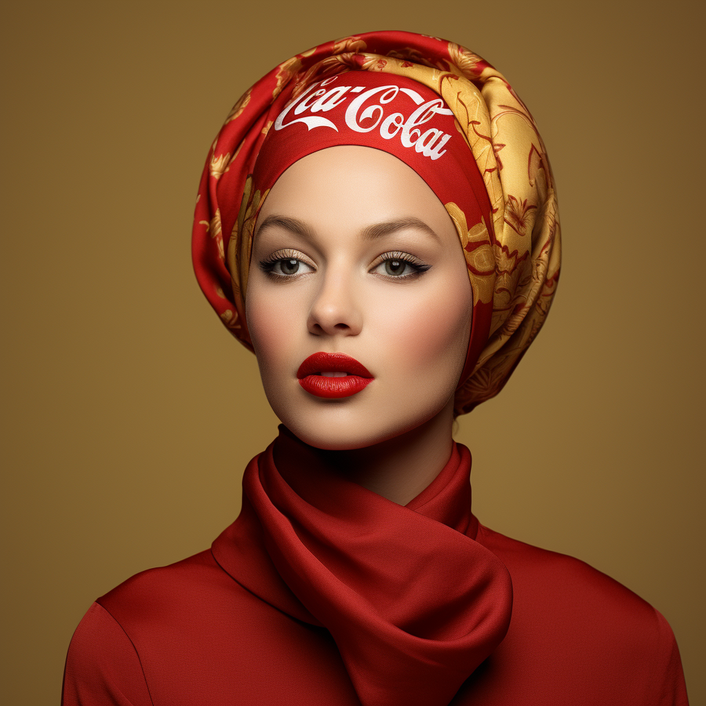 Coca Cola Golden Age Head Scarf