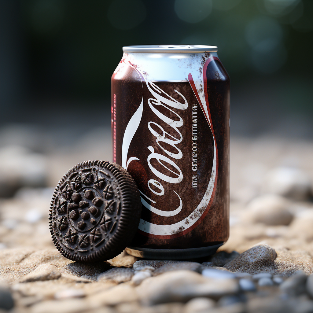 Coca Cola can with Oreo