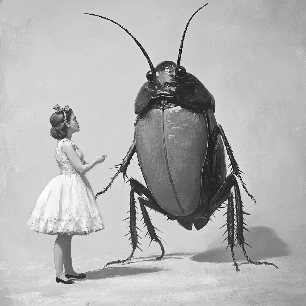 Cockroach woman in cute costume