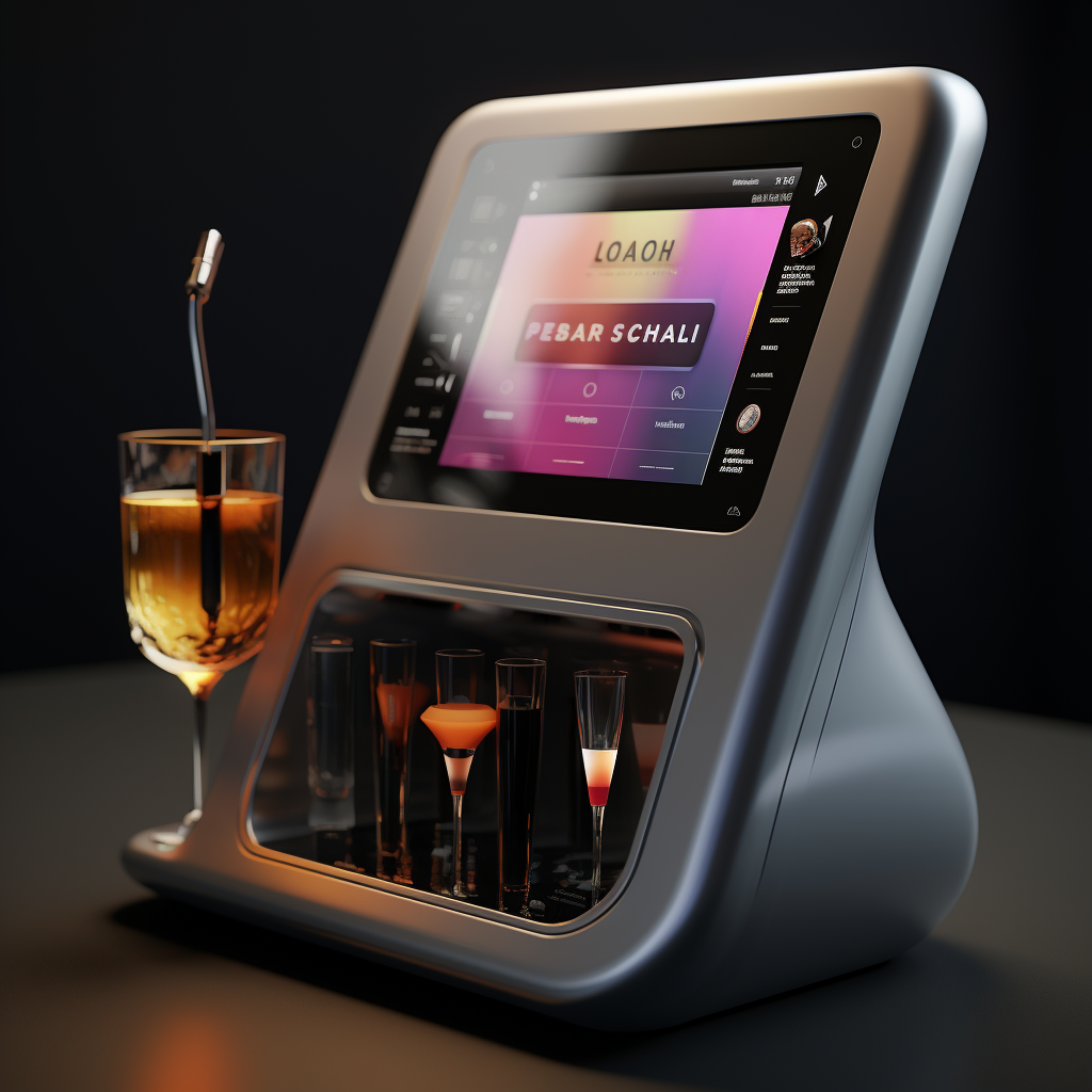 Stunning cocktail machine with large iPad screen