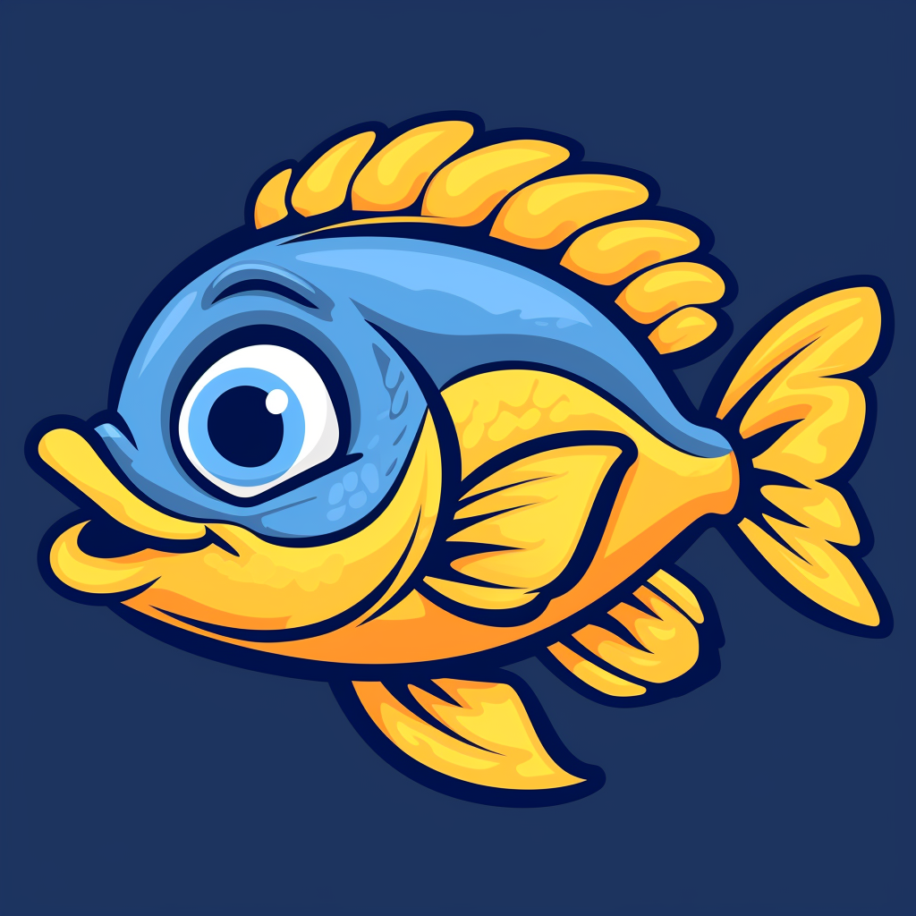 Cute Cartoon Cod Fish Mascot