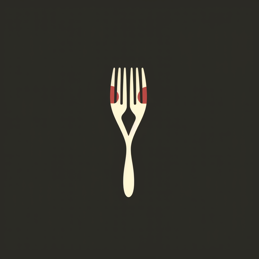 Code Fork Symbol Logo Illustration