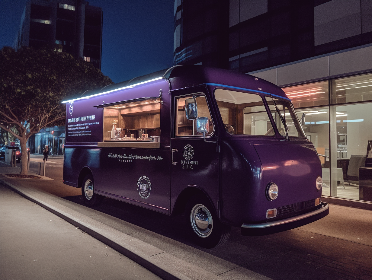 Coffee bean in a food truck