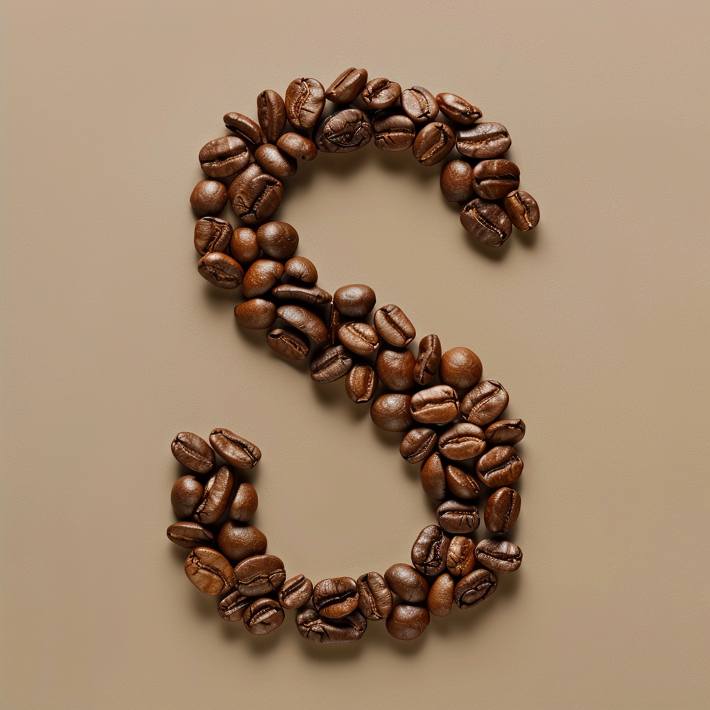 Coffee bean letter s image