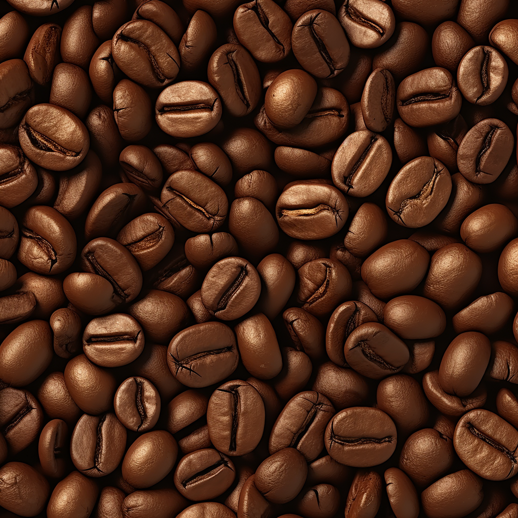 Detailed and realistic coffee beans background