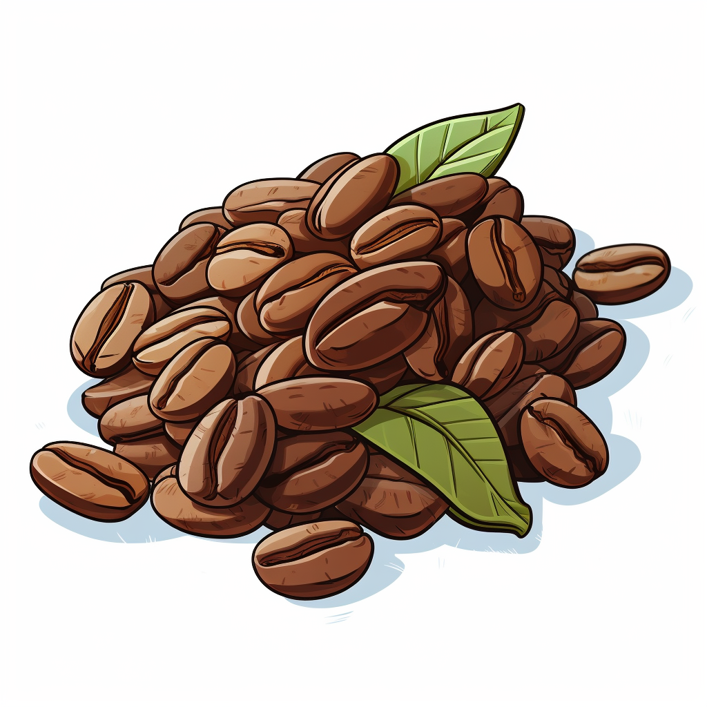 Coffee beans sticker vectors