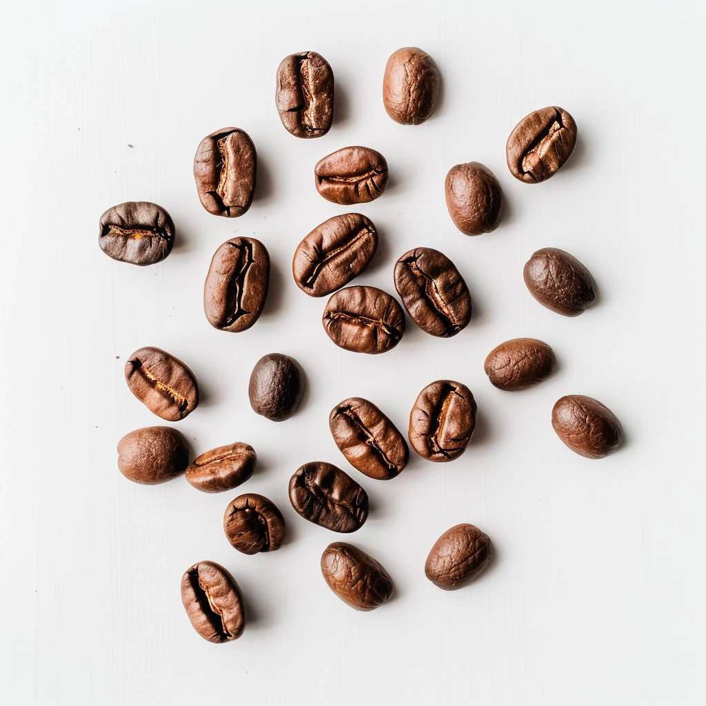 Coffee Beans Aerial View Realistic