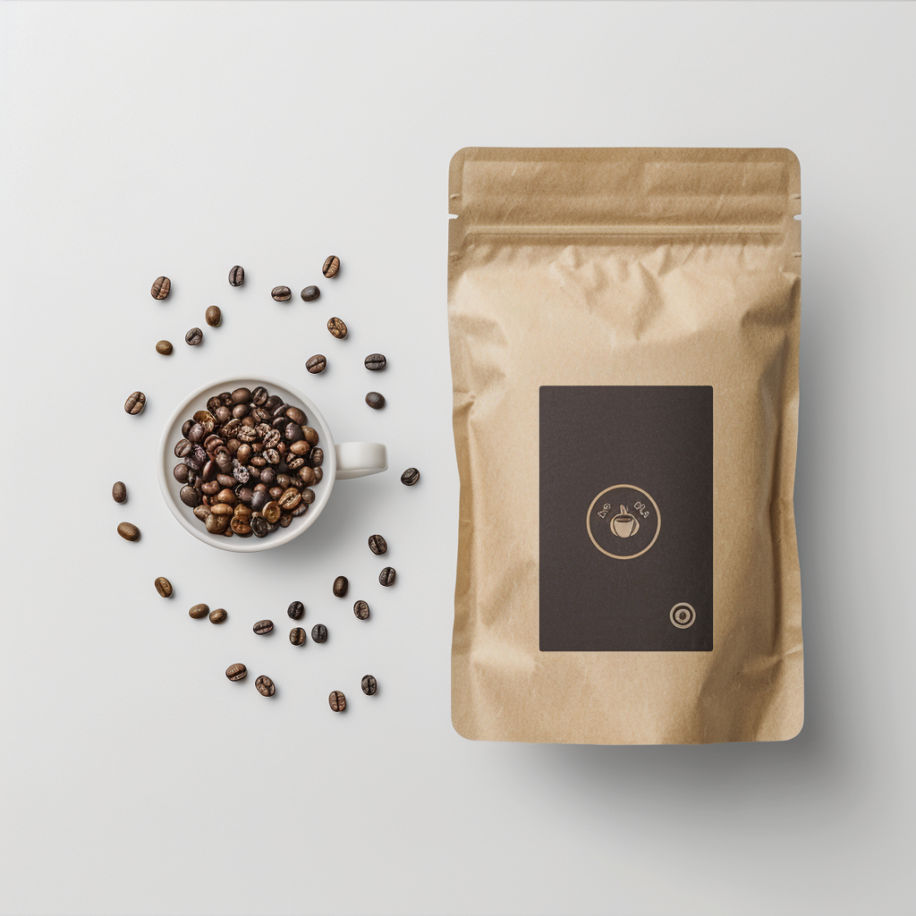 Coffee Brand Mockup Beans Spotlight