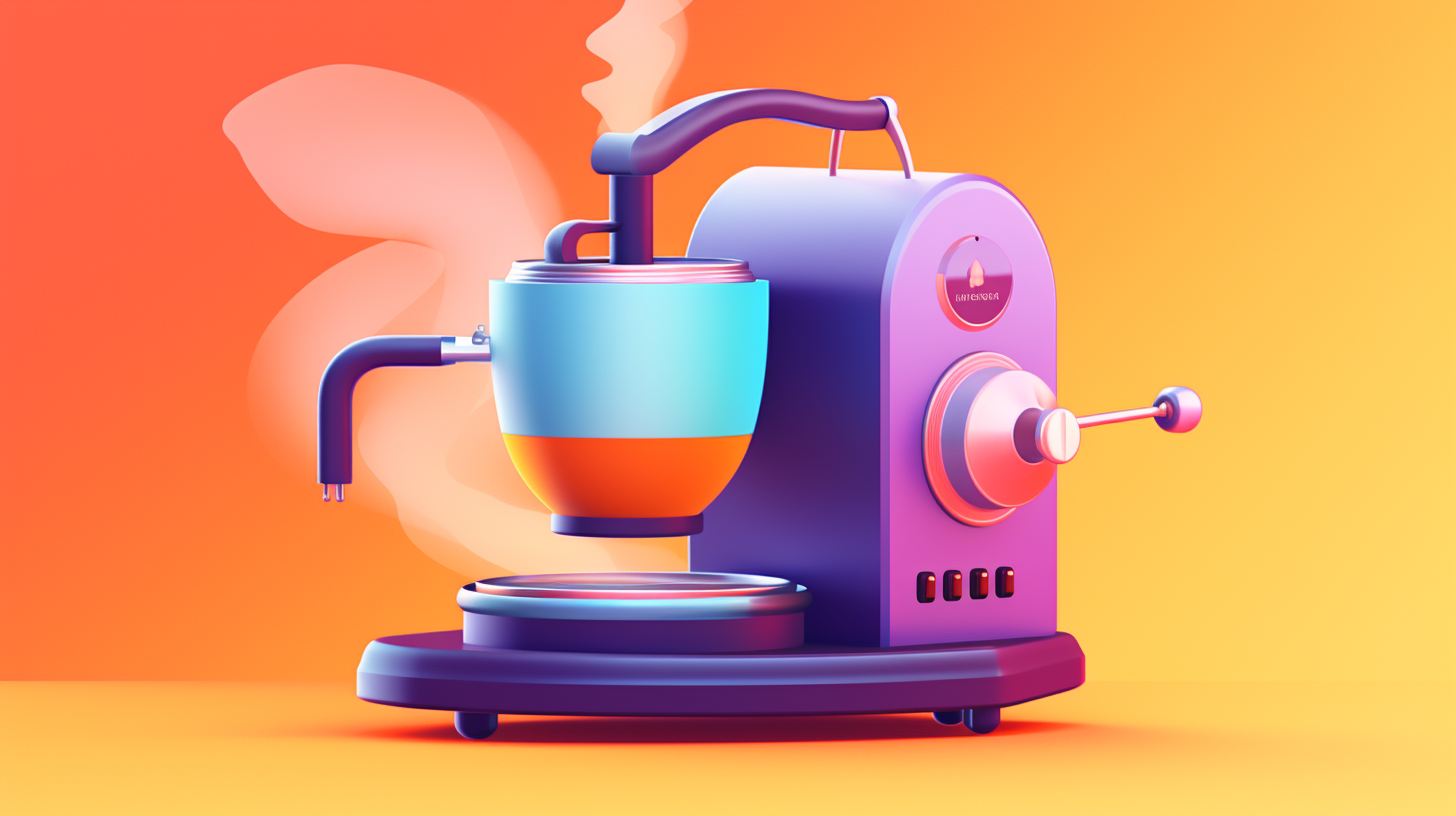 Coffee brewing machine with rainbow