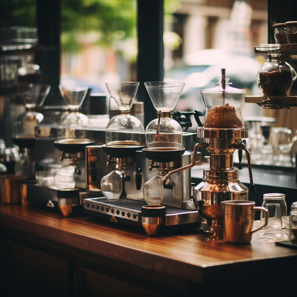 Close-up of Coffee Making Machine