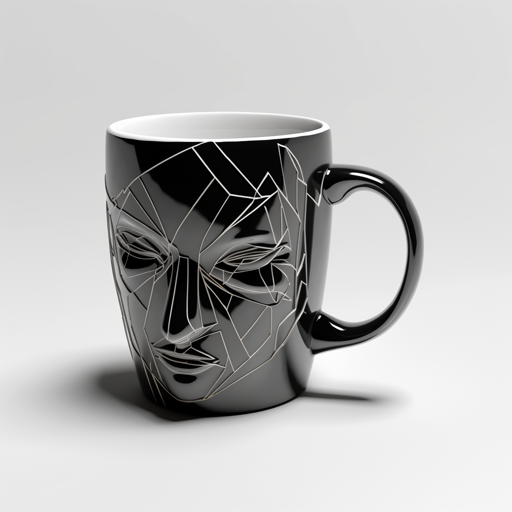 Coffee Mug Design Black White