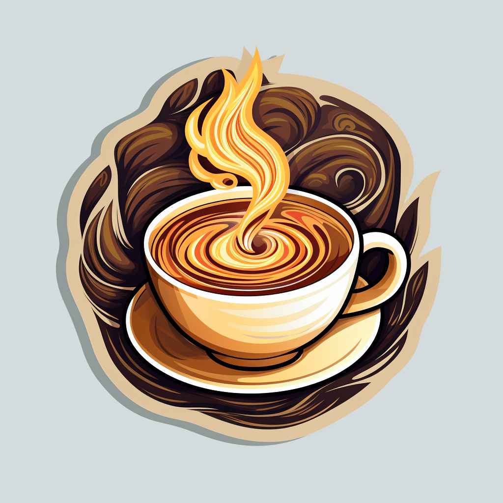 Coffee sticker vectors for creative designs