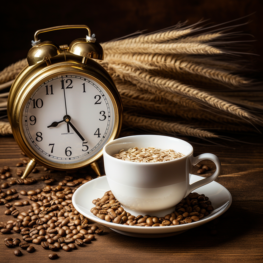 White Coffee Cup with Fresh Beans