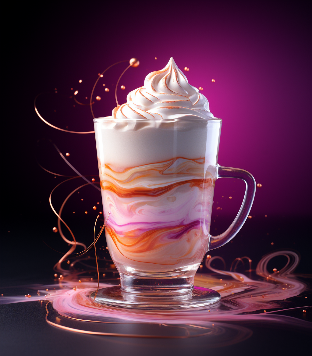 Delicious coffee drink with whipped cream