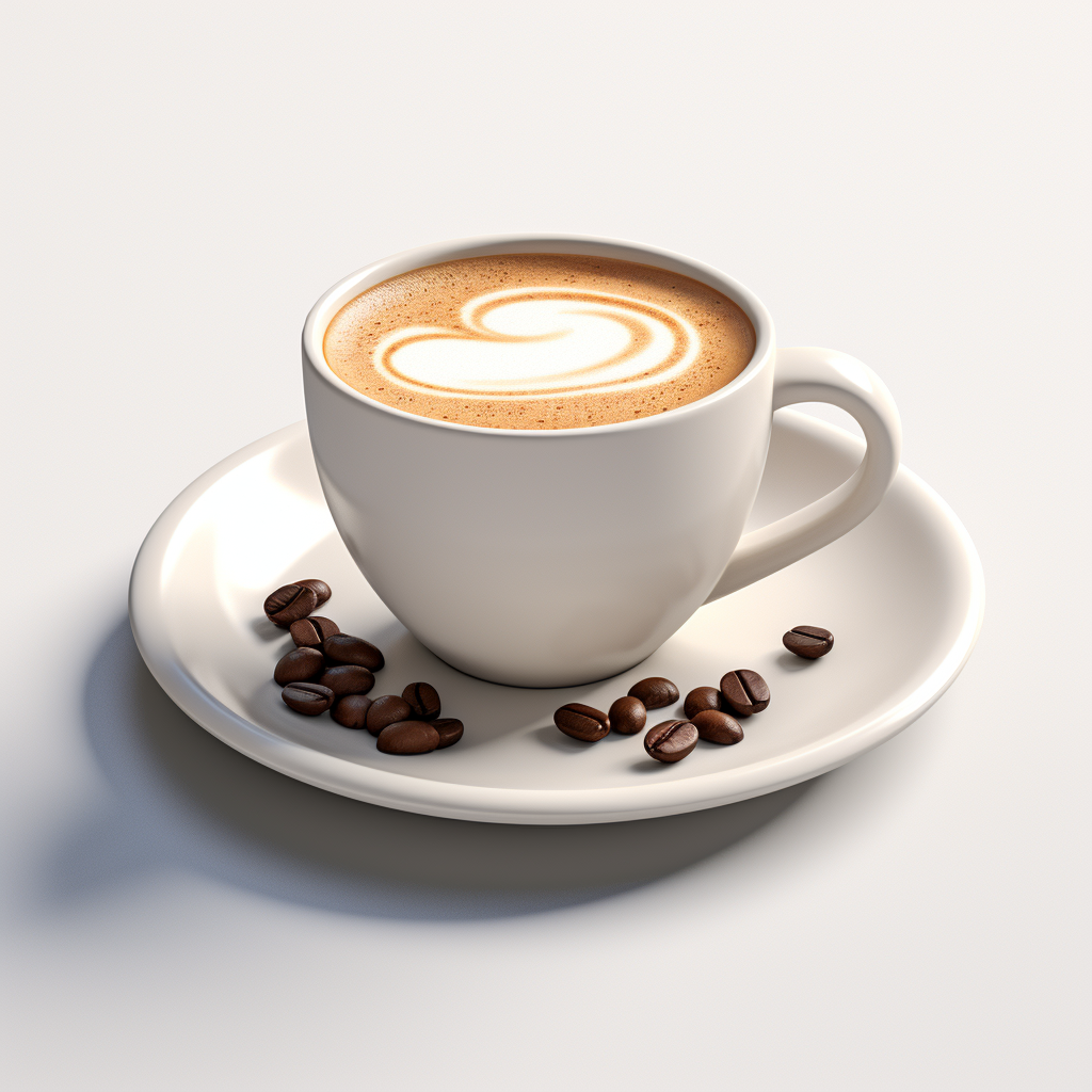 Refreshing and aromatic coffee on a light grey background